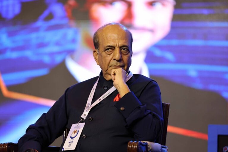 Dinesh Trivedi speaking at the Bay of Bengal Conversation 2026