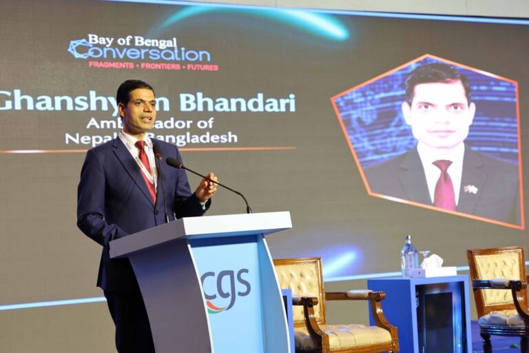 Ghanshyam Bhandari speaking at the Bay of Bengal Conversation 2026