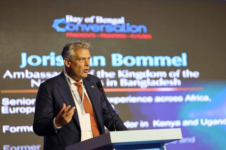 Joris van Bommel speaking at the Bay of Bengal Conversation 2026