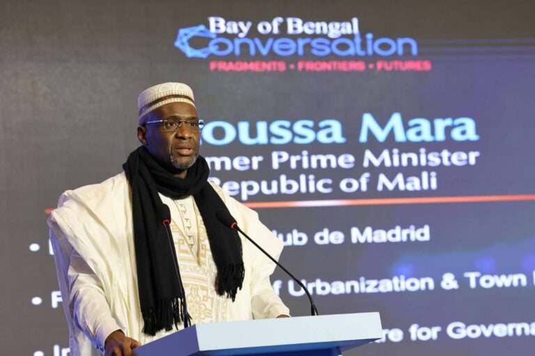Moussa Mara speaking at the Bay of Bengal Conversation 2026