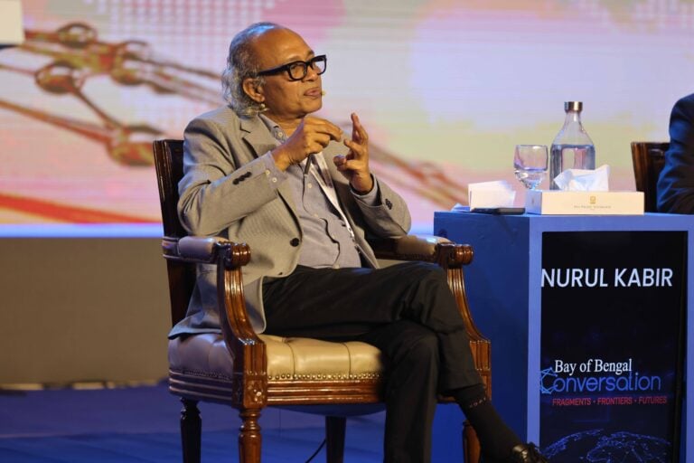 Nurul Kabir speaking at the Bay of Bengal Conversation 2026